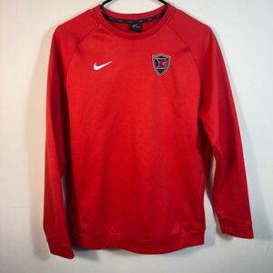 Nike Dri-FIT‎ Red Pullover Sweatshirt Long Sleeve Athletic Top